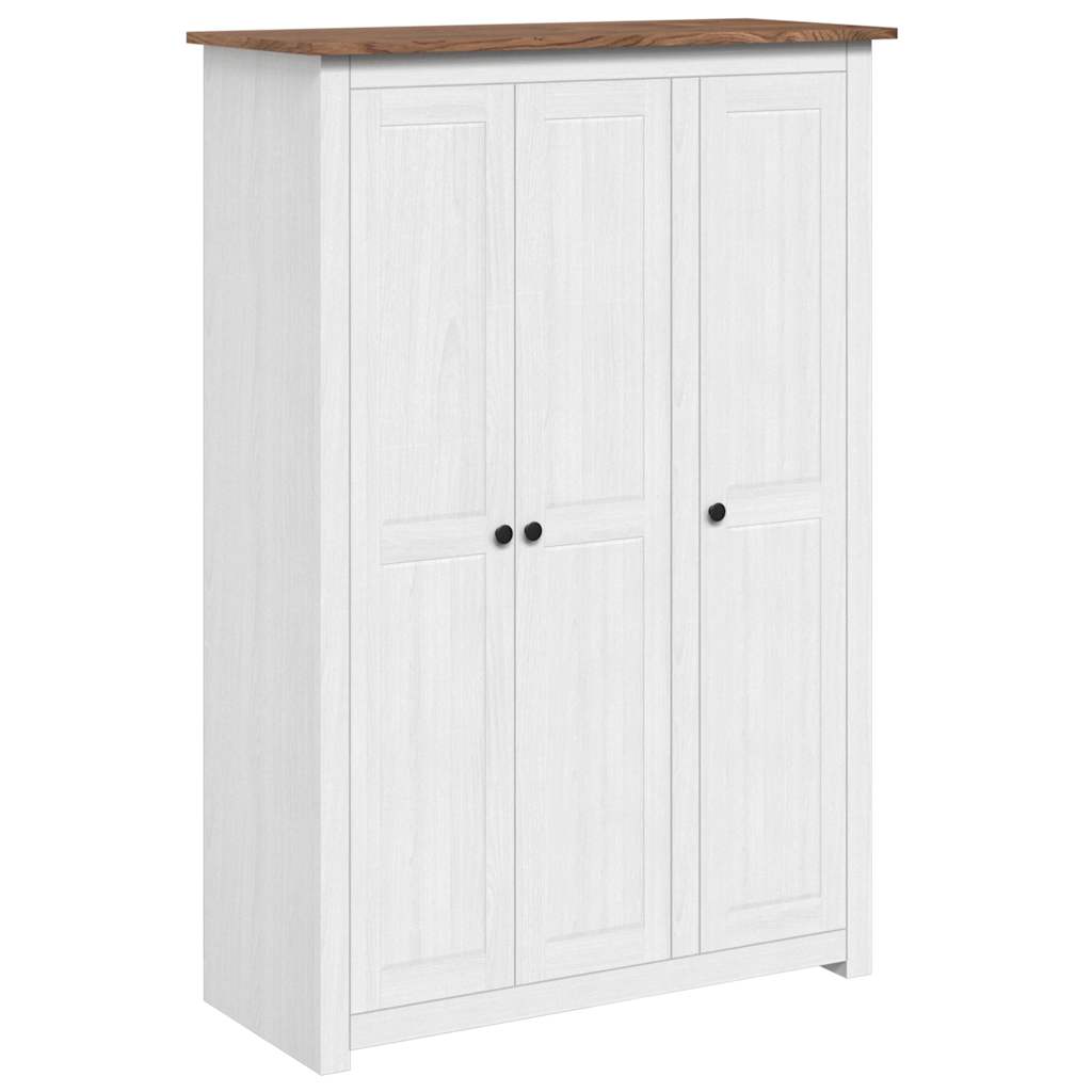 Armadio a 3 Ante Bianco 118x50x171,5cm in Pino Panama Range