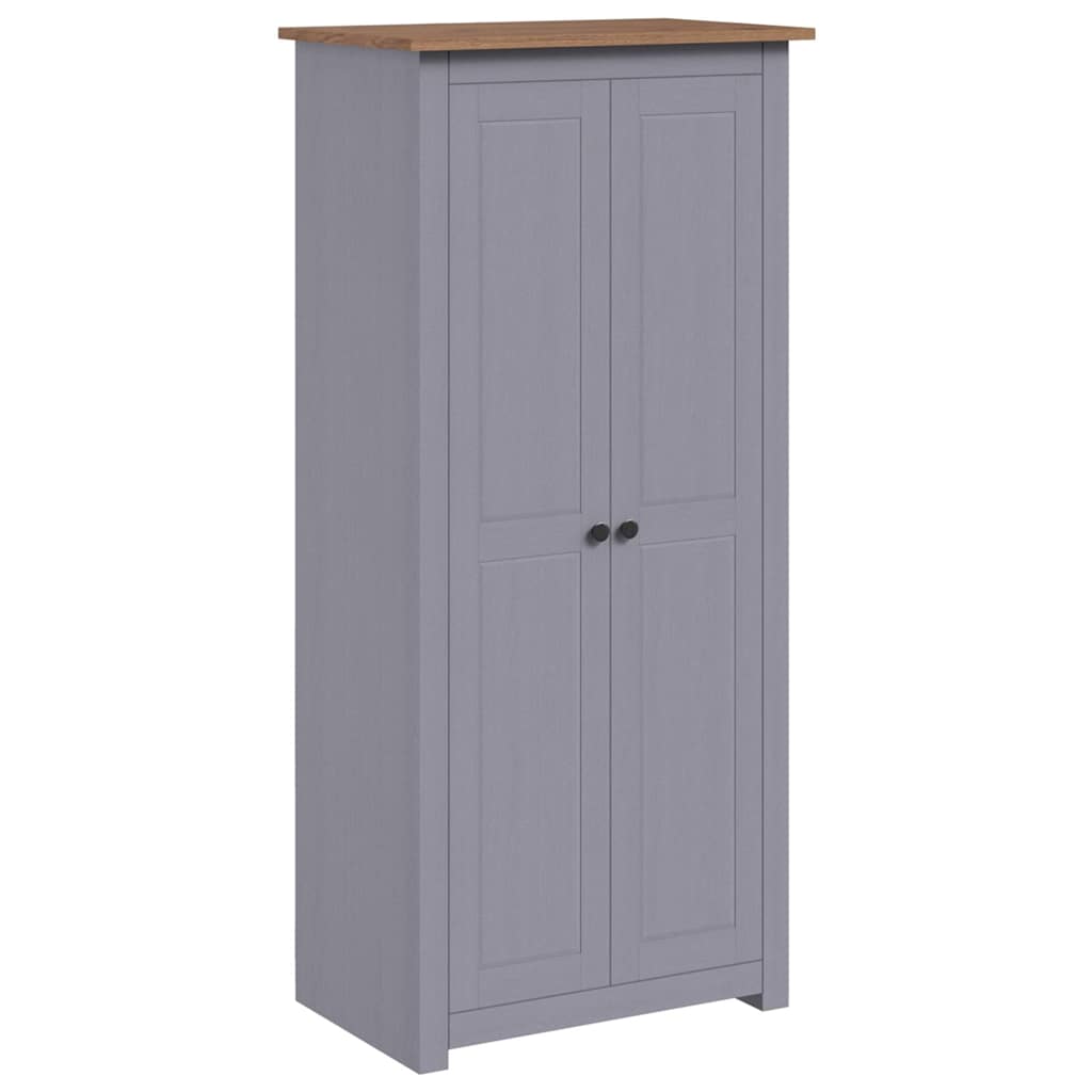 Armadio Grigio 80x50x171,5 cm Legno Massello Pino Panama Range | homemem39