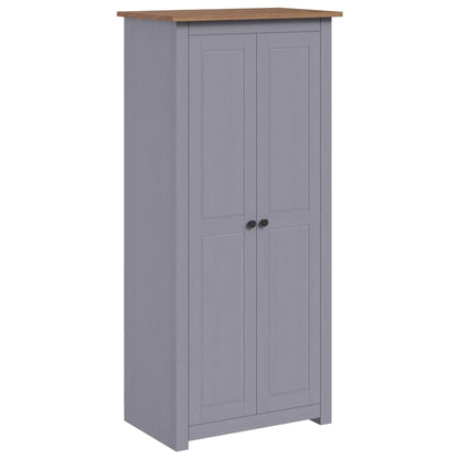 Armadio Grigio 80x50x171,5 cm Legno Massello Pino Panama Range | homemem39