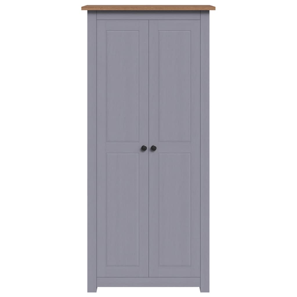 Armadio Grigio 80x50x171,5 cm Legno Massello Pino Panama Range | homemem39