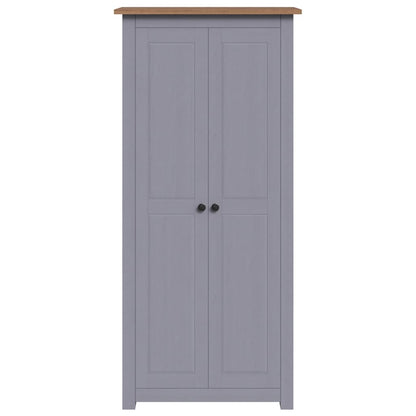 Armadio Grigio 80x50x171,5 cm Legno Massello Pino Panama Range | homemem39