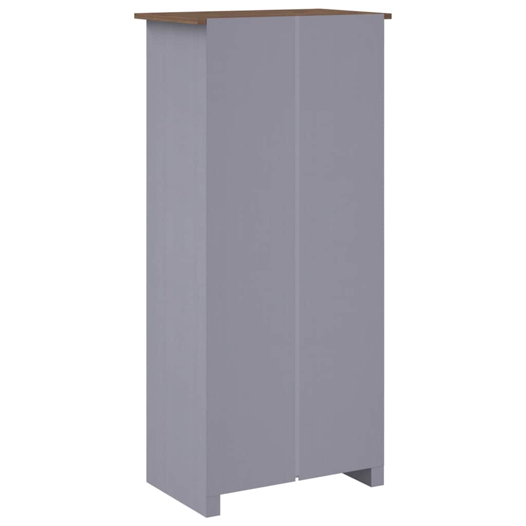 Armadio Grigio 80x50x171,5 cm Legno Massello Pino Panama Range | homemem39