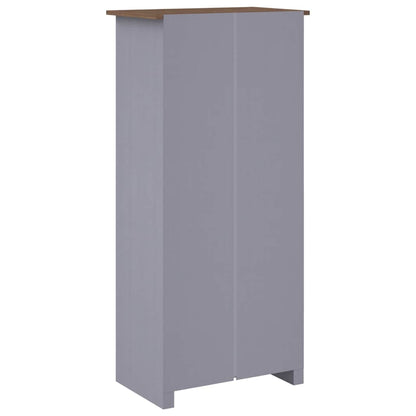 Armadio Grigio 80x50x171,5 cm Legno Massello Pino Panama Range | homemem39