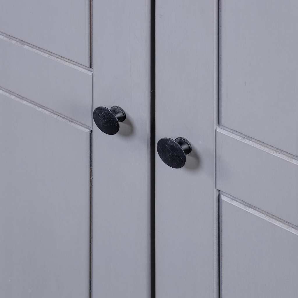 Armadio Grigio 80x50x171,5 cm Legno Massello Pino Panama Range | homemem39