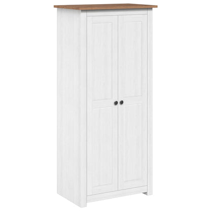 Armadio Bianco 80x50x171,5 cm Legno Massello Pino Panama Range | homemem39