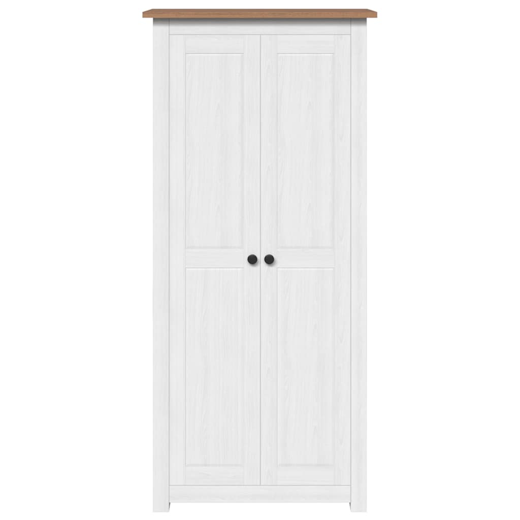 Armadio Bianco 80x50x171,5 cm Legno Massello Pino Panama Range | homemem39