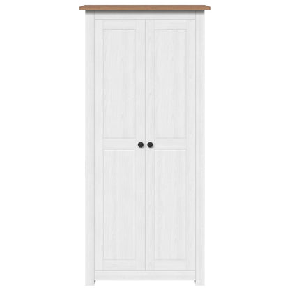 Armadio Bianco 80x50x171,5 cm Legno Massello Pino Panama Range | homemem39