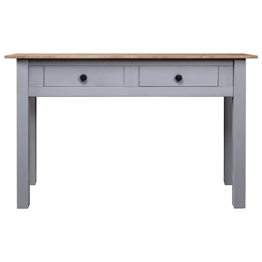 Tavolo Consolle Grigio 110x40x72 cm Legno Massello Pino Panama - homemem39