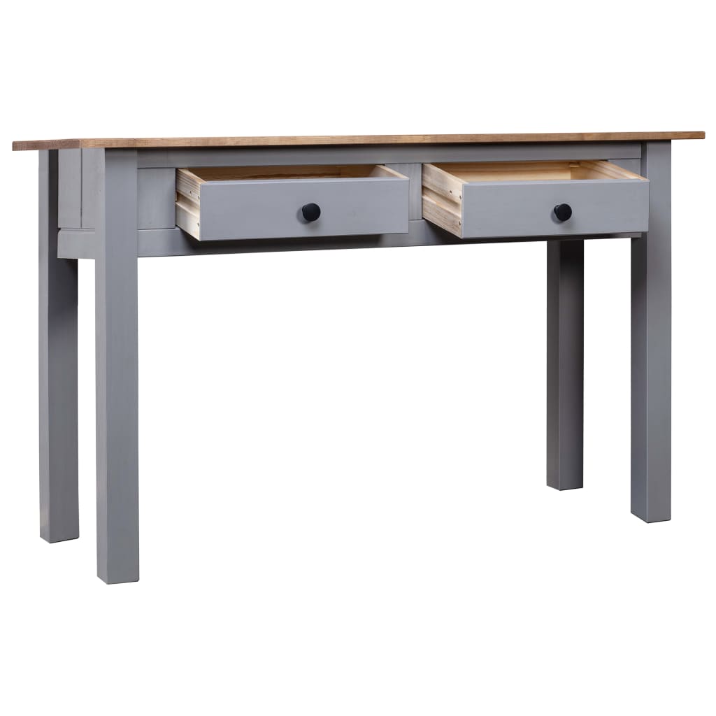 Tavolo Consolle Grigio 110x40x72 cm Legno Massello Pino Panama | homemem39