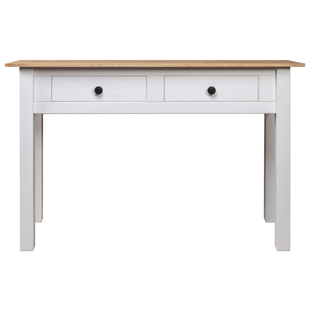 Tavolo Consolle Bianco 110x40x72 cm Legno Massello Pino Panama | homemem39