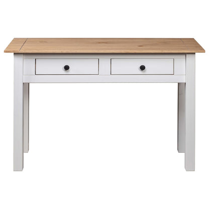 Tavolo Consolle Bianco 110x40x72 cm Legno Massello Pino Panama | homemem39