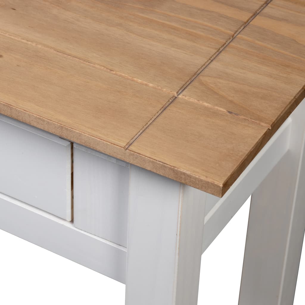 Tavolo Consolle Bianco 110x40x72 cm Legno Massello Pino Panama | homemem39