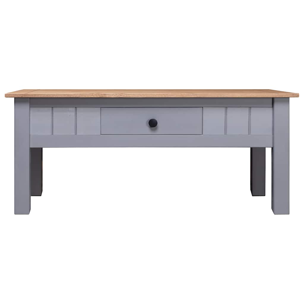Tavolino Salotto Grigio 100x60x43,5cm Pino Massello Panama Range