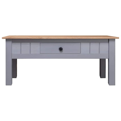 Tavolino Salotto Grigio 100x60x43,5cm Pino Massello Panama Range