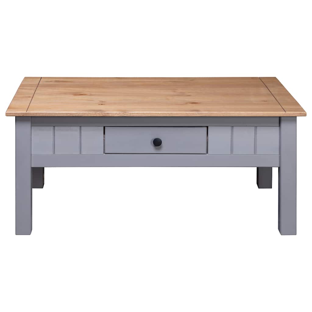 Tavolino Salotto Grigio 100x60x43,5cm Pino Massello Panama Range