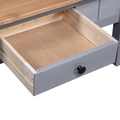 Tavolino Salotto Grigio 100x60x43,5cm Pino Massello Panama Range