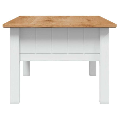 Tavolino Salotto Bianco 100x60x43,5cm Pino Massello Panama Range | homemem39