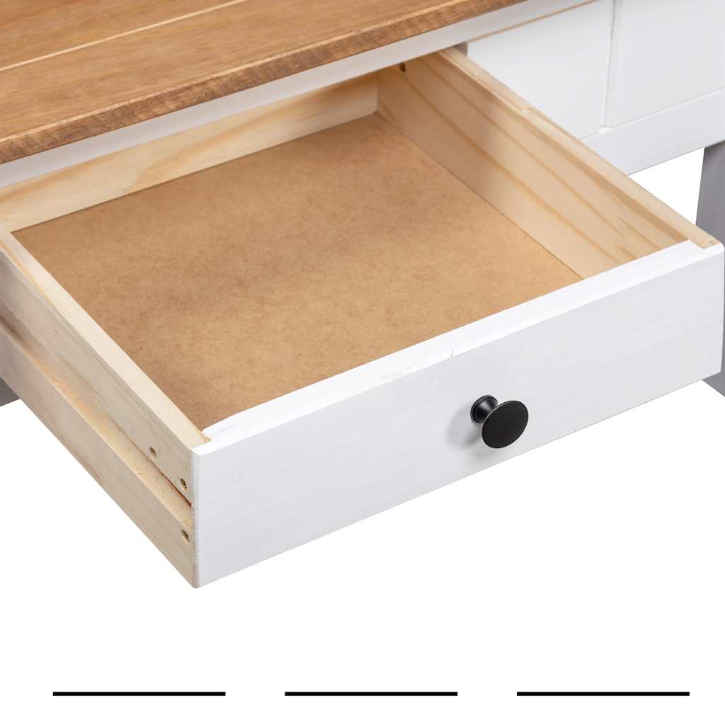 Tavolino Salotto Bianco 100x60x43,5cm Pino Massello Panama Range | homemem39