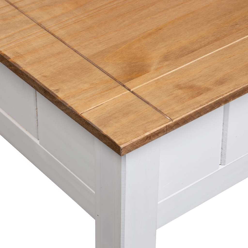 Tavolino Salotto Bianco 100x60x43,5cm Pino Massello Panama Range | homemem39