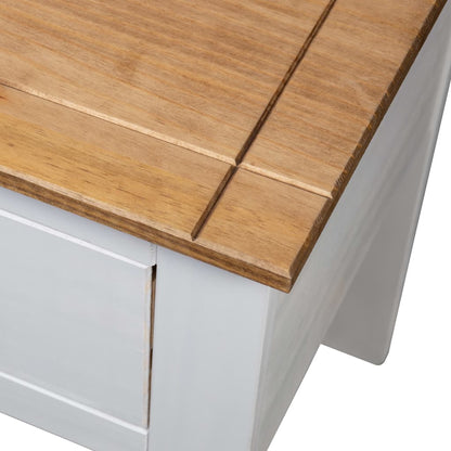 Comodino Bianco 46x40x57 cm in Legno di Pino Panama Range | homemem39
