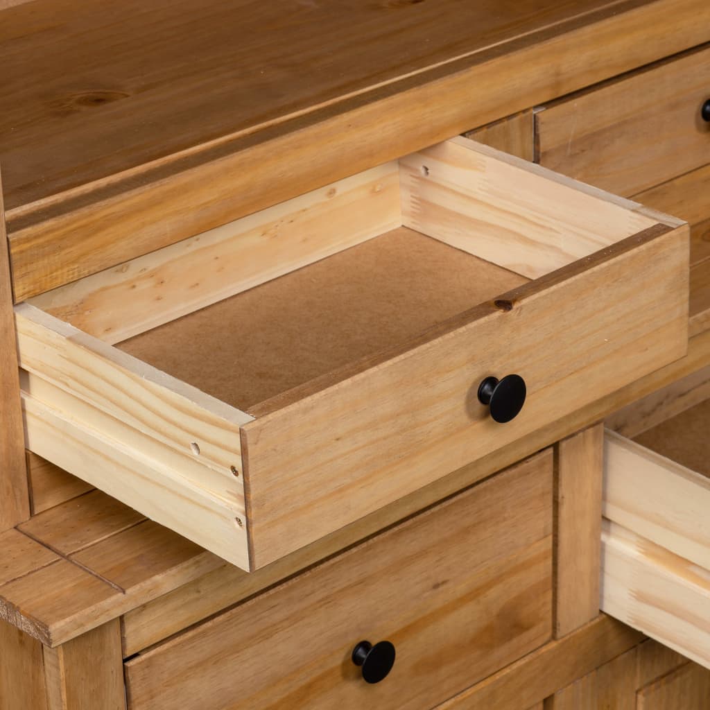 Credenza 93x40,5x180 cm in Legno Massello di Pino Panama Range | homemem39