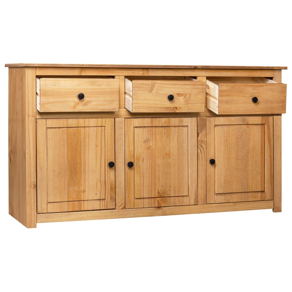 Credenza 135x40x80 cm in Legno Massello di Pino Panama Range - homemem39