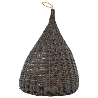 Cesta per Gatti Cuscino Grigio 40x60cm Teepee Salice Naturale | homemem39