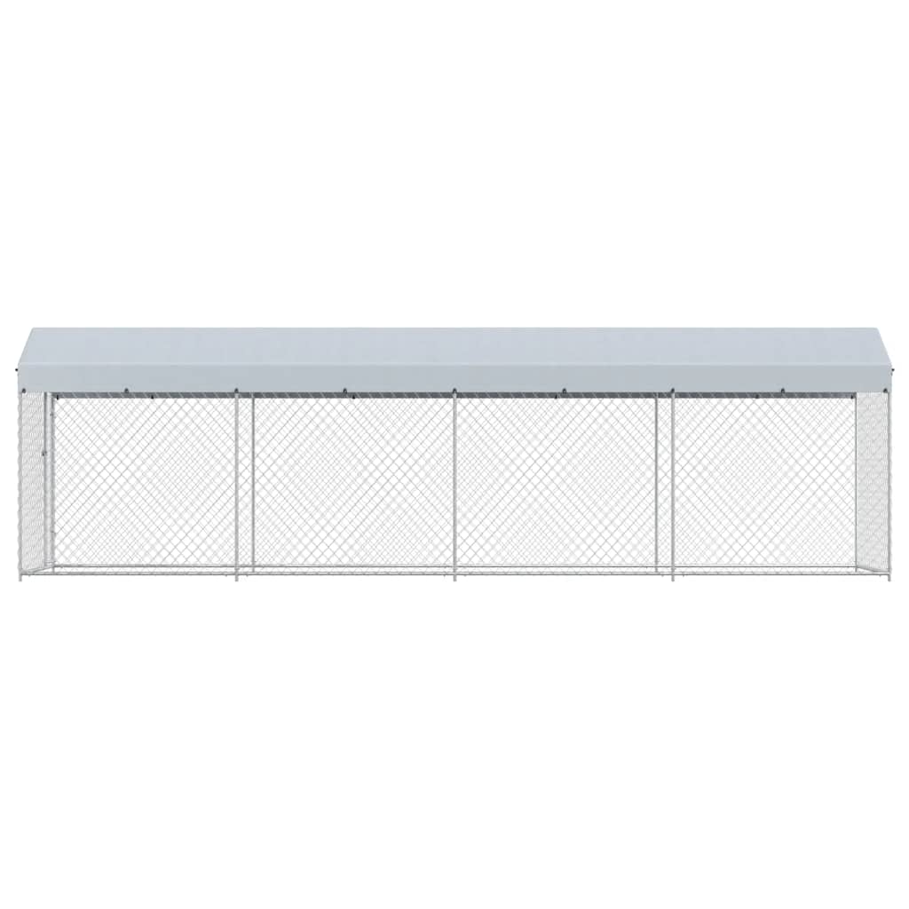 Recinzione per Cani da Esterno con Tetto 760x190x225 cm | homemem39
