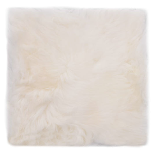 Cuscini per Sedie 2 pz Bianco 40x40cm in Vera Pelle di Montone - homemem39