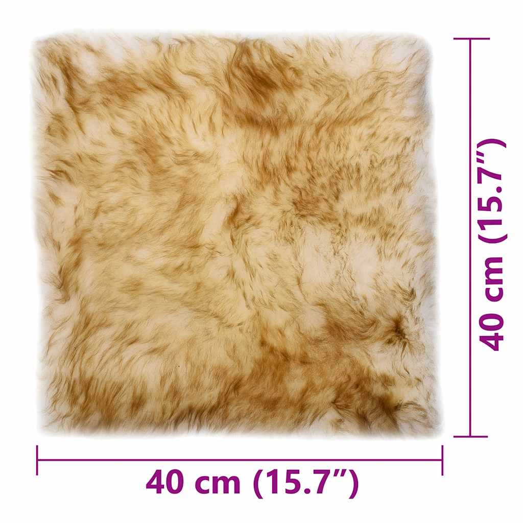 Cuscini Sedie 2pz Melange Marrone 40x40cm Vera Pelle di Montone | homemem39