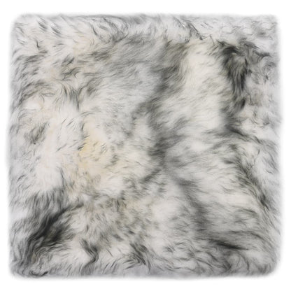 Cuscini Sedie 2pz Melange Grigio Scuro 40x40cm Pelle di Montone - homemem39