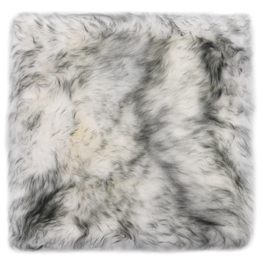 Cuscini Sedie 2pz Melange Grigio Scuro 40x40cm Pelle di Montone - homemem39