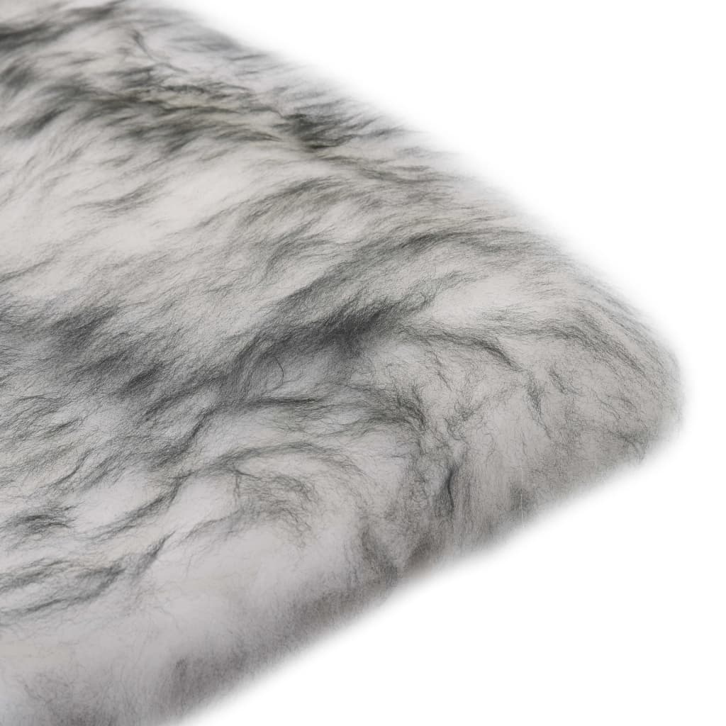 Cuscini Sedie 2pz Melange Grigio Scuro 40x40cm Pelle di Montone - homemem39