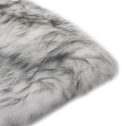 Cuscini Sedie 2pz Melange Grigio Scuro 40x40cm Pelle di Montone - homemem39