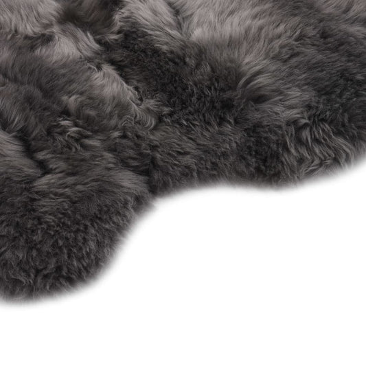 Tappeto in Pelle di Montone 60x180 cm Grigio Chiaro - homemem39