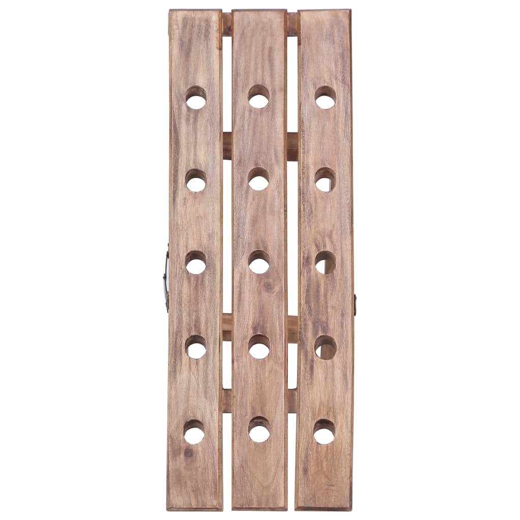 Portavini da 15 Bottiglie 26x50x70cm Legno Massello di Mogano | homemem39
