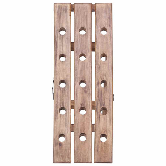 Portavini da 15 Bottiglie 26x50x70cm Legno Massello di Mogano