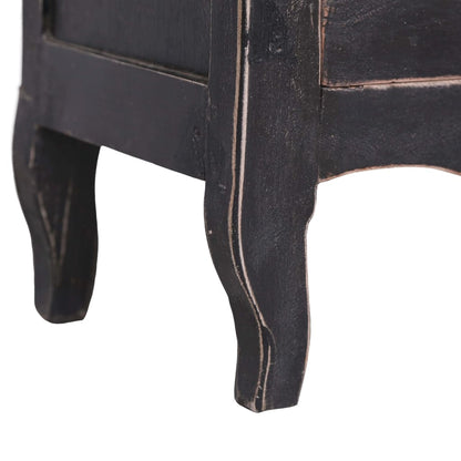 Mobile Porta TV 120x30x40 cm Nero Legno Massello di Mogano