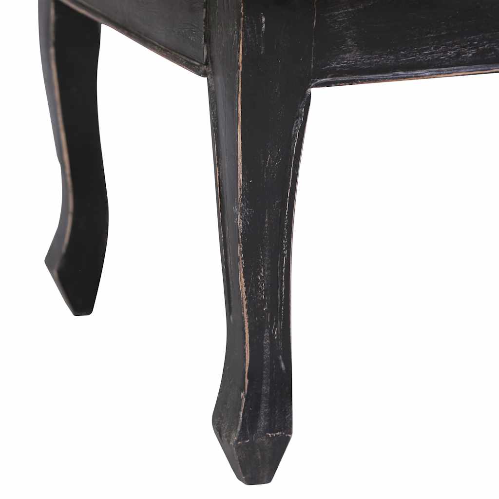Tavolino da Salotto Nero 120x60x45 cm Legno Massello di Mogano
