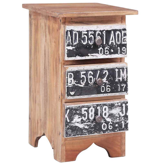 Comodino 30x30x51 cm in Legno Massello di Mogano