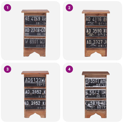 Comodino 30x30x51 cm in Legno Massello di Mogano - homemem39