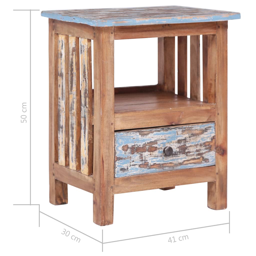 Comodino 41x30x50 cm in Legno Massello di Mogano | homemem39
