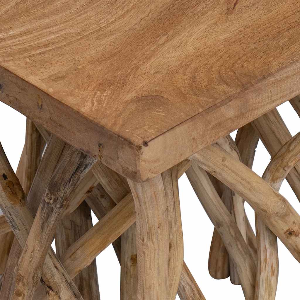 Tavolo con Tronchi 40x40x40 cm in Legno di Recupero Misto | homemem39