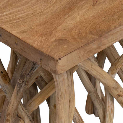 Tavolo con Tronchi 40x40x40 cm in Legno di Recupero Misto | homemem39