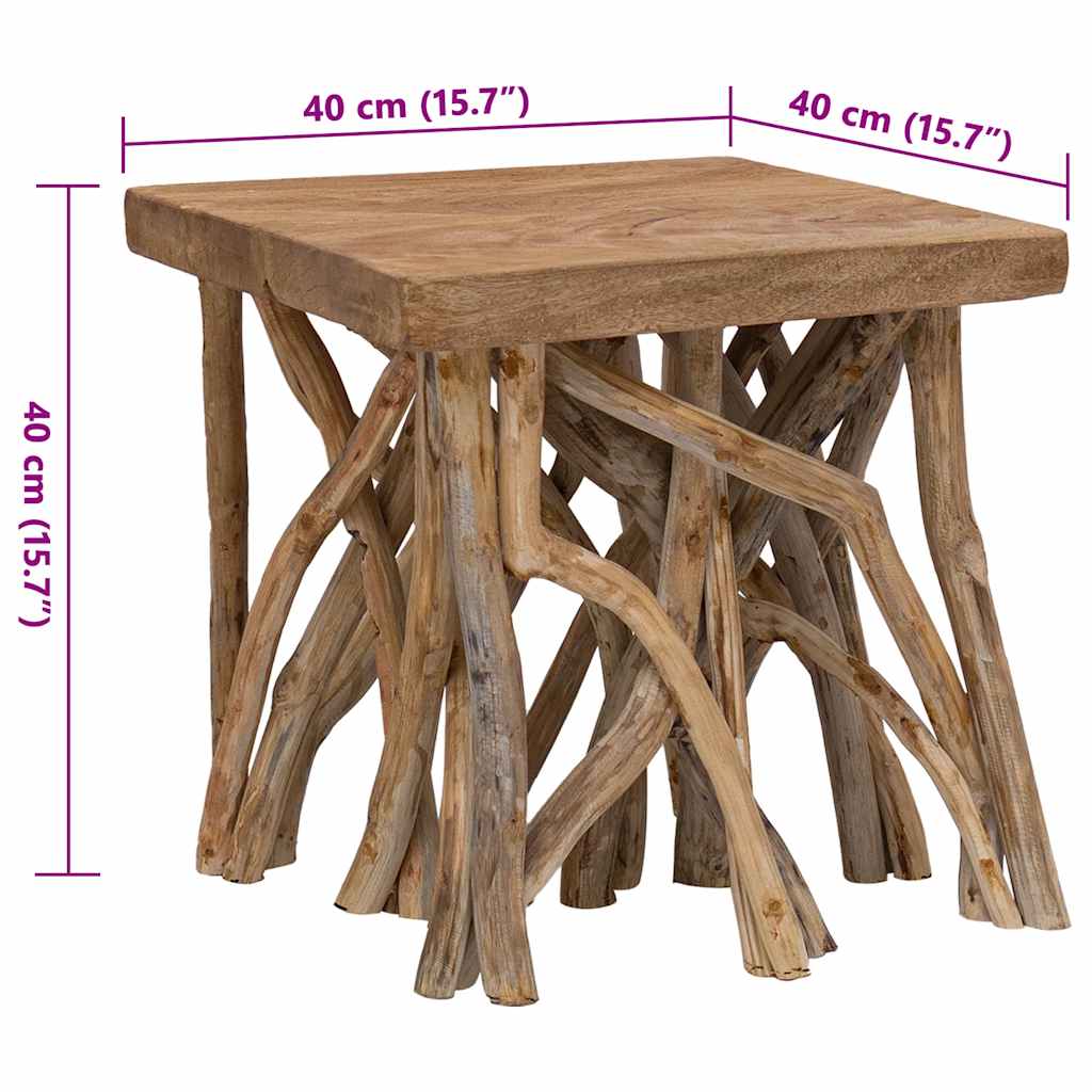 Tavolo con Tronchi 40x40x40 cm in Legno di Recupero Misto | homemem39