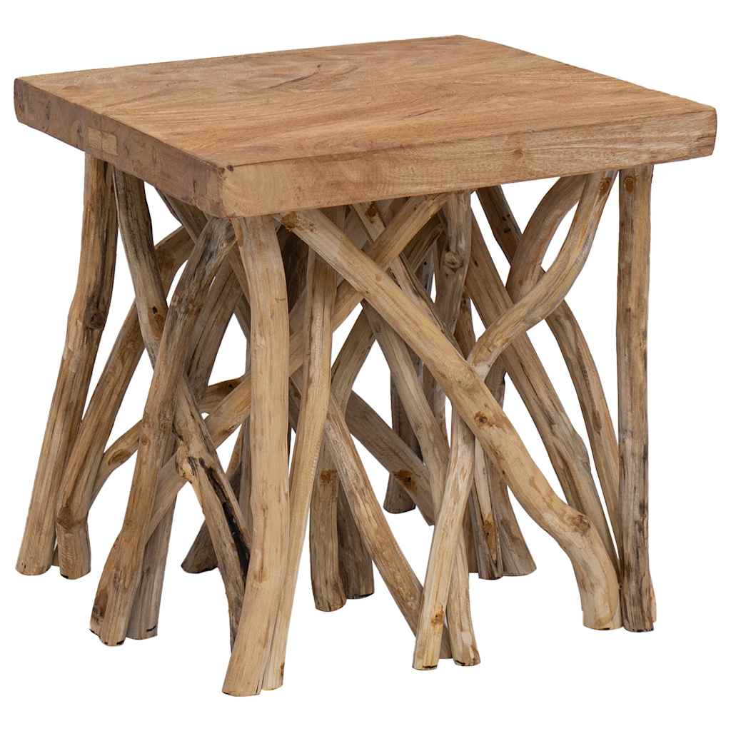 Tavolo con Tronchi 40x40x40 cm in Legno di Recupero Misto | homemem39