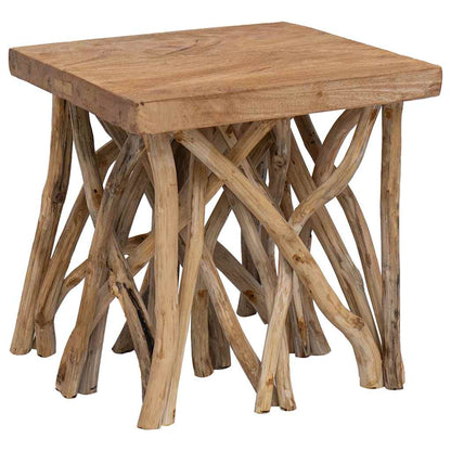 Tavolo con Tronchi 40x40x40 cm in Legno di Recupero Misto | homemem39