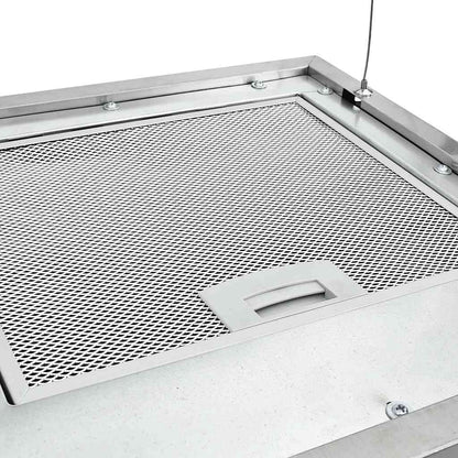 Cappa da Cucina ad Isola Sospesa LCD con Sensore 37 cm Acciaio