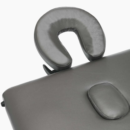 Lettino da Massaggio 2 Zone Telaio in Legno Antracite 186x68cm - homemem39