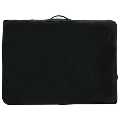 Lettino da Massaggio 3 Zone Telaio in Legno Antracite 186x68cm - homemem39